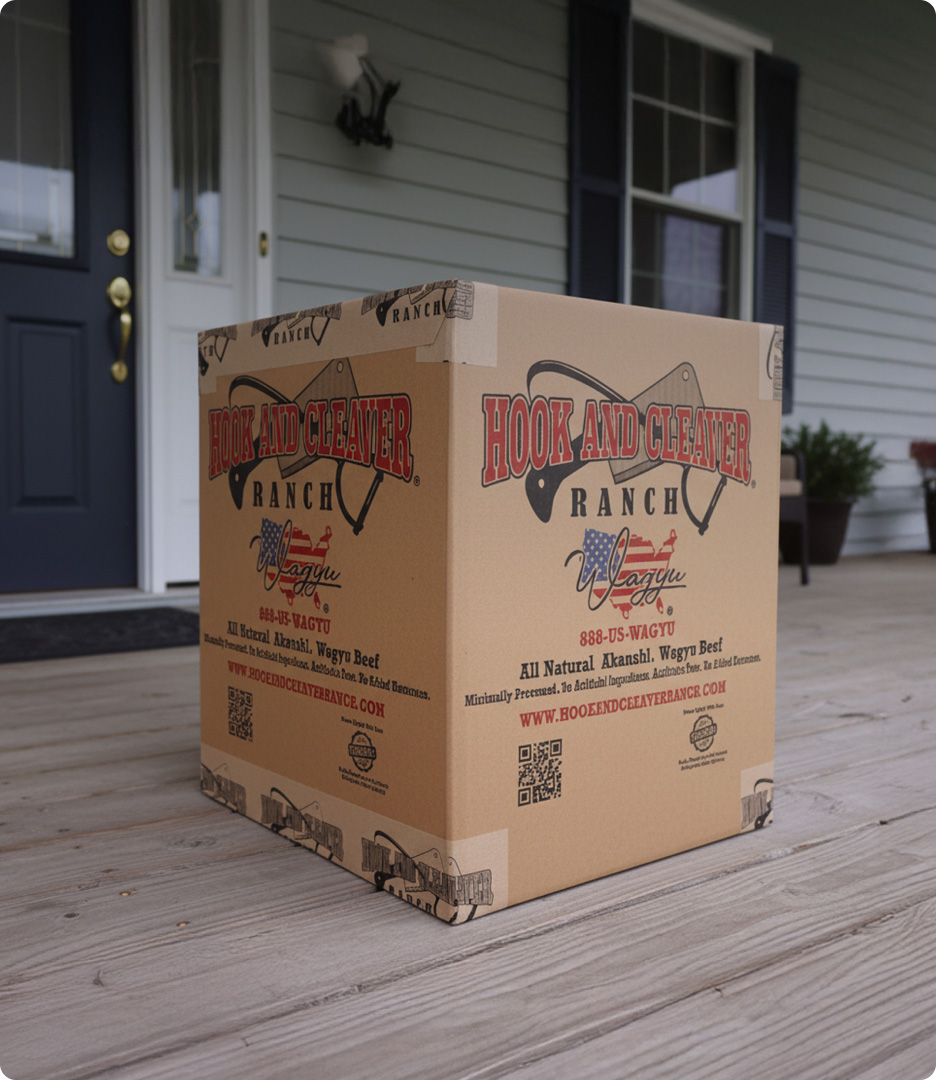 Shipping premium Akaushi beef Hook and Cleaver