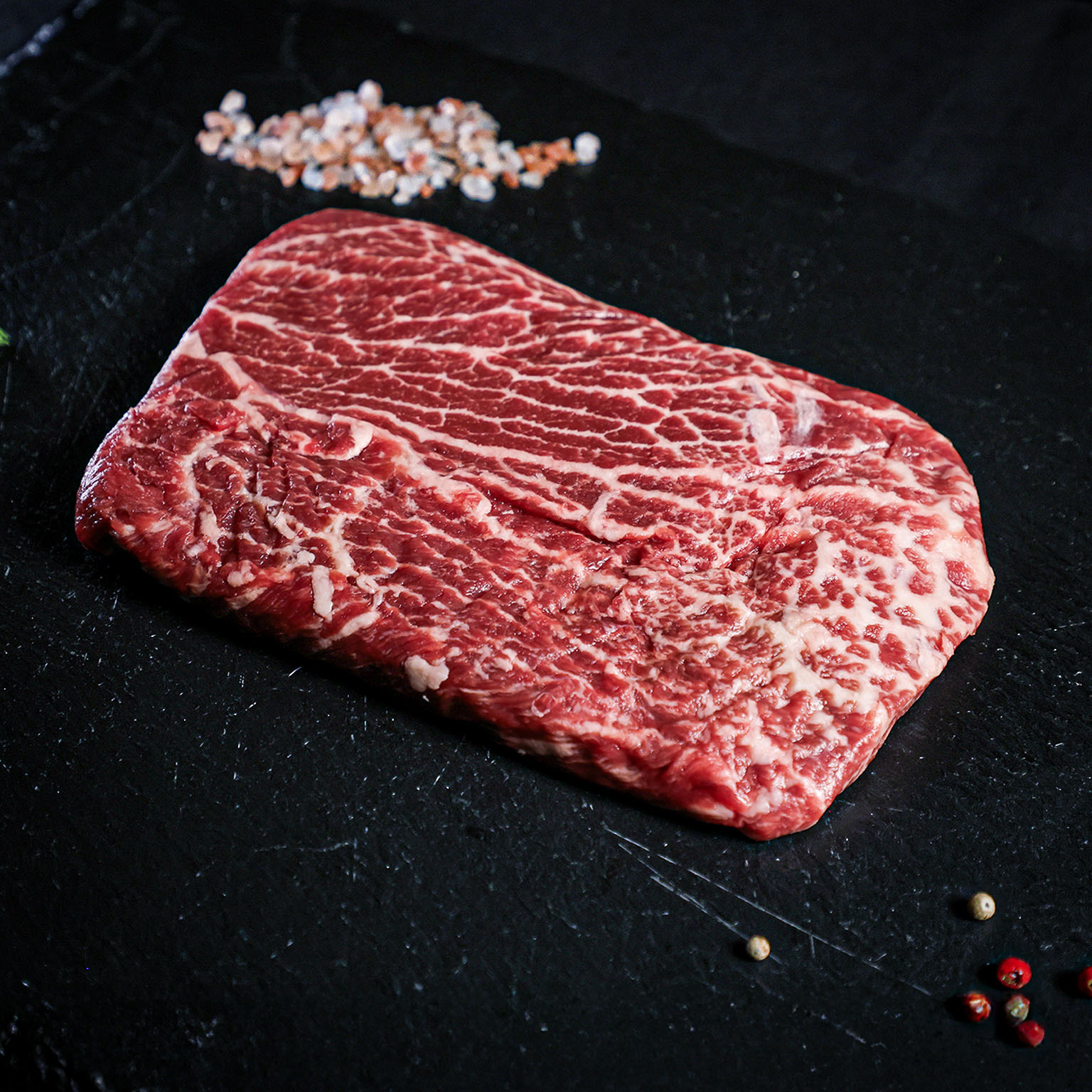 Flat iron Steak Akaushi Wagyu Beef Hook and Cleaver Ranch