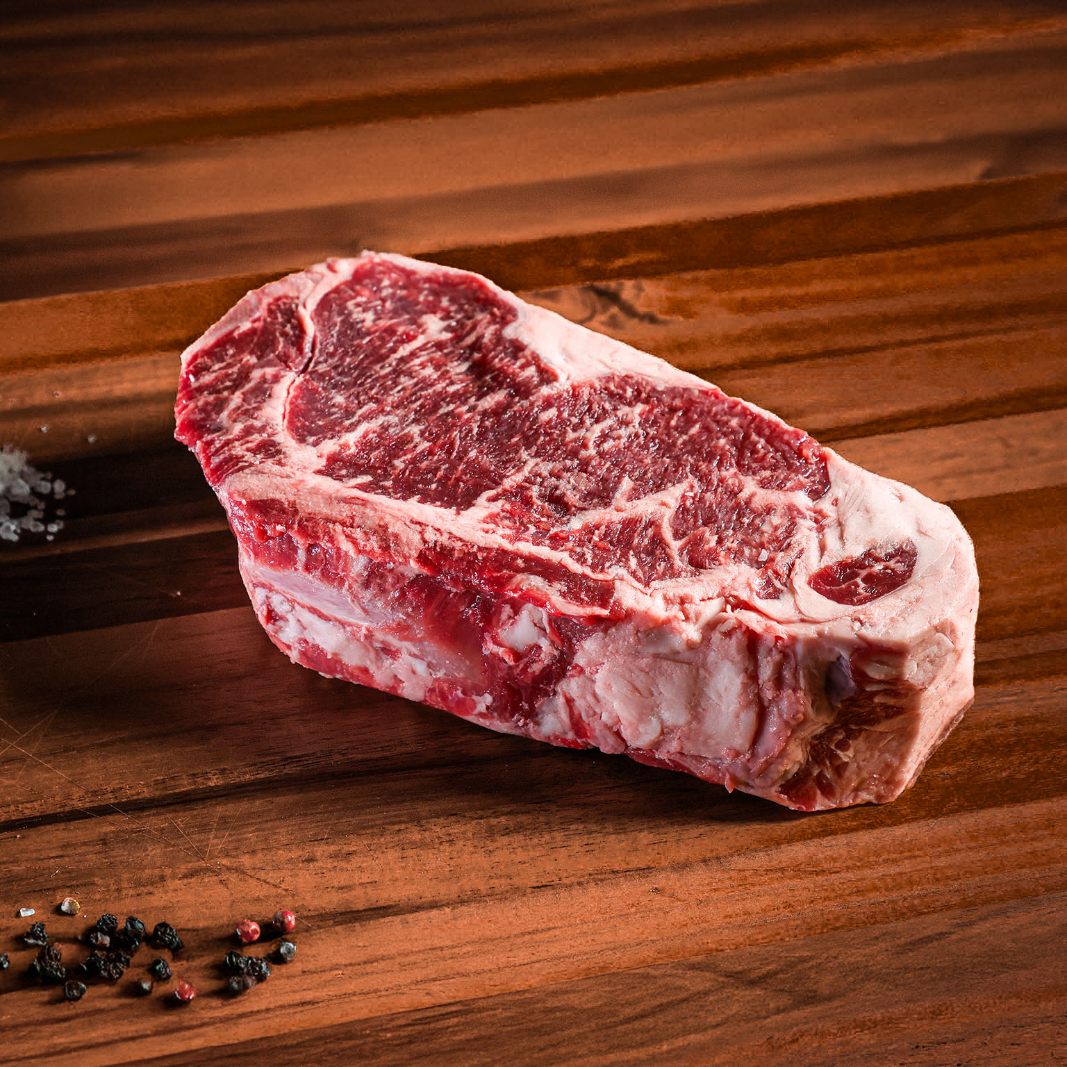 Kansas City Steak NY Strip Steak 1.75 Akaushi Wagyu Beef Hook and Cleaver Ranch