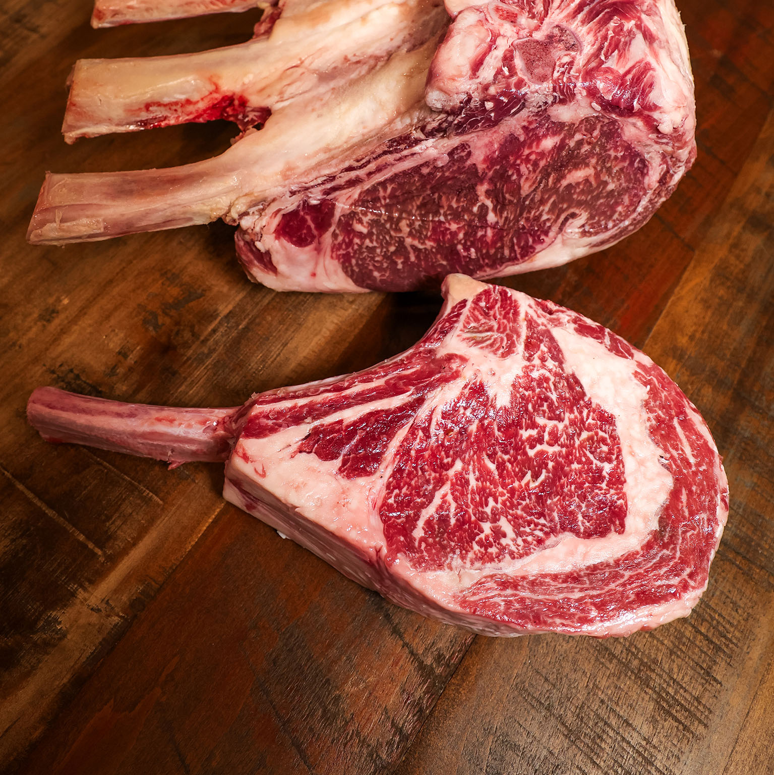 Prime Rib Roast Akaushi Wagyu prime rib from Hook and Cleaver